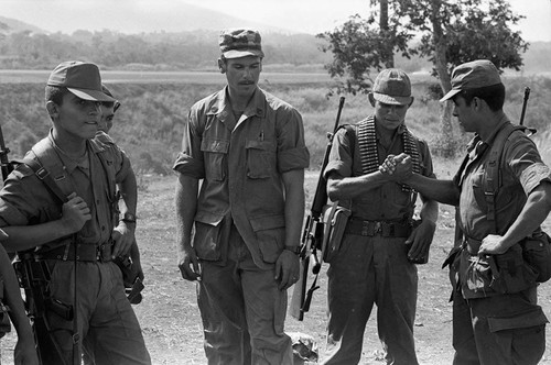 U.S. advisor working at military base, Ilopango, 1983