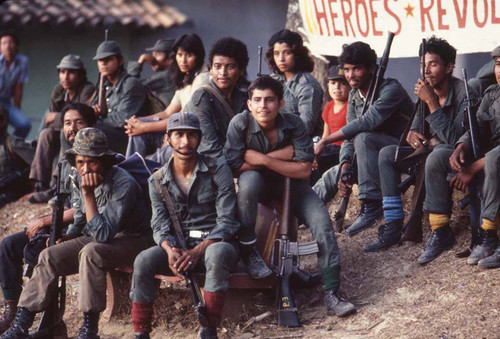 Guerrillas in occupied town, La Palma, 1983