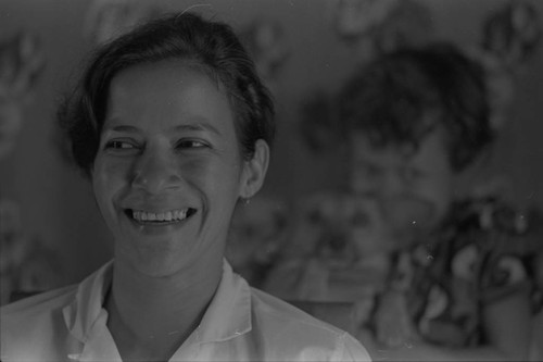 Portrait of a smiling woman, La Chamba, Colombia, 1975