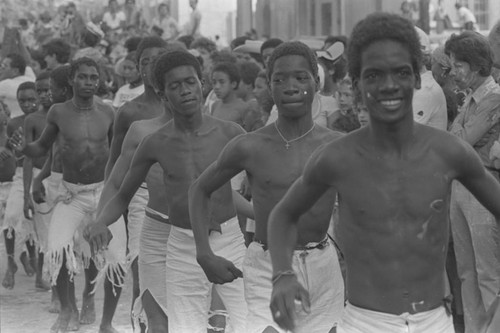 Boys parading at carnival, Barranquilla, ca. 1978