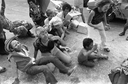 Performing on the street, Barranquilla, Colombia, 1977