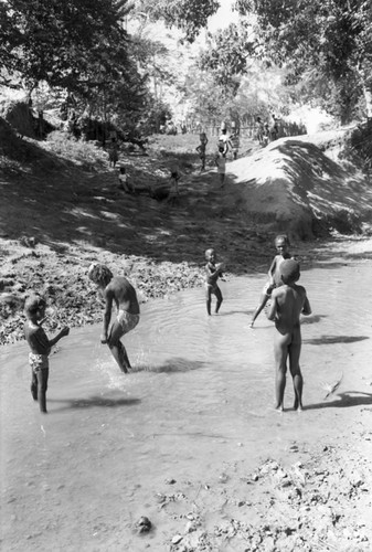 Boys playing in the river, San Basilio de Palenque, ca. 1978