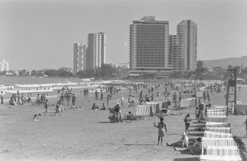 At the beach, Cartagena, 1977