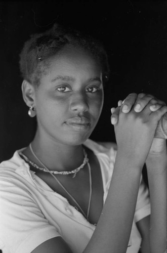 Woman portrait, San Basilio de Palenque, 1976