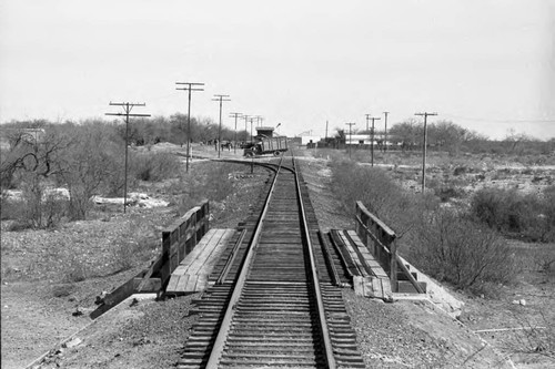 Train tracks near "La Colorada" train station, Chihuahuua, 1983