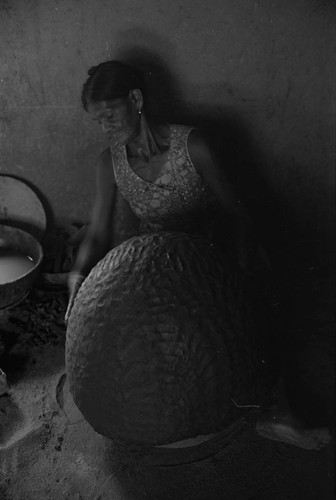 Artisan at work, La Chamba, Colombia, 1975