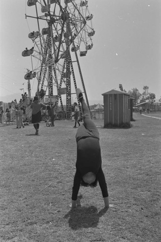 A boy's backflip, Tunjuelito, Colombia, 1977