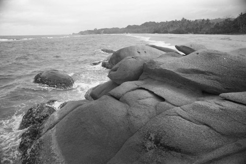 Rock formations at Playa Cañaveral, Tayrona, Colombia, 1976