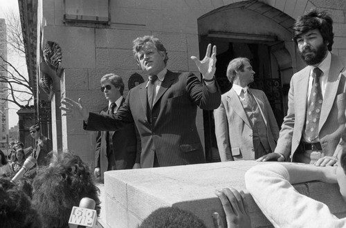 Ted Kennedy on campaign trail, ca.1980