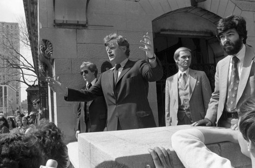 Ted Kennedy on campaign trail, ca.1980