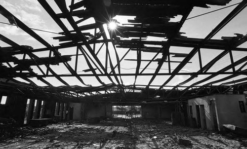 Destroyed building, Managua, 1980