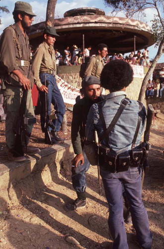 Guerrillas political meeting, La Palma, 1983