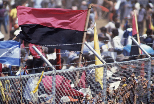 Crowd waits for Pope John Paul II, Managua, Nicaragua, 1983