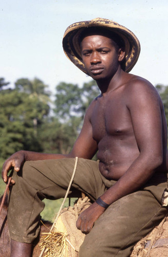 Man on a mule, San Basilio de Palenque, 1976