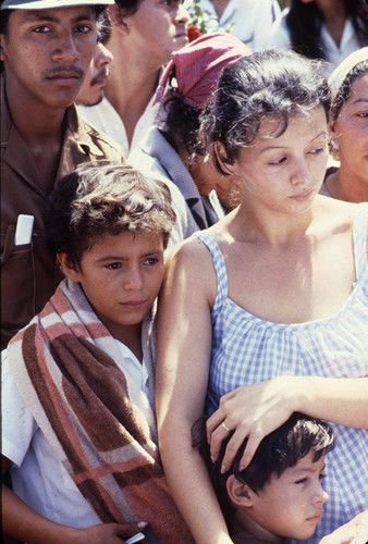 A family in mourning, Nicaragua, 1983