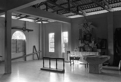 Church interior, San Agustín, Usulután, 1982