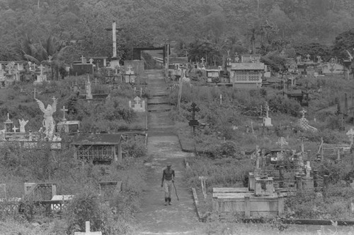 View of a cemetery, Barbacoas, Colombia, 1979