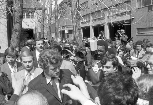 Ted Kennedy on campaign trail, ca.1980