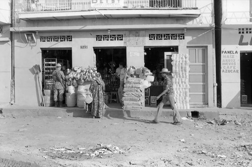 Soldier in marketplace, La Guajira, Colombia, 1976