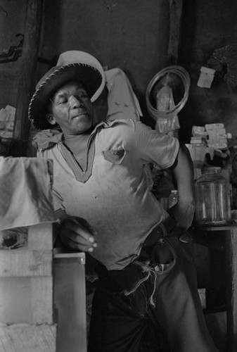 Man posing for a portrait, San Basilio de Palenque, ca. 1978