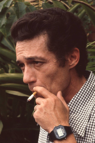 Roberto D'Aubuisson smoking a cigarette, San Salvador, El Salvador, 1982