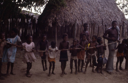 Children watching other children boxing, San Basilio de Palenque, 1976