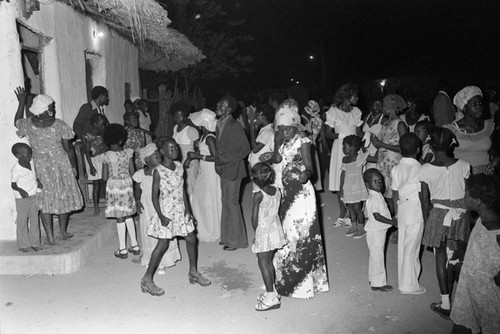 People celebrating newlyweds, San Basilio del Palenque, ca. 1978