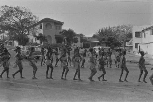 Girls and boys performing at carnival, Barranquilla, ca. 1978