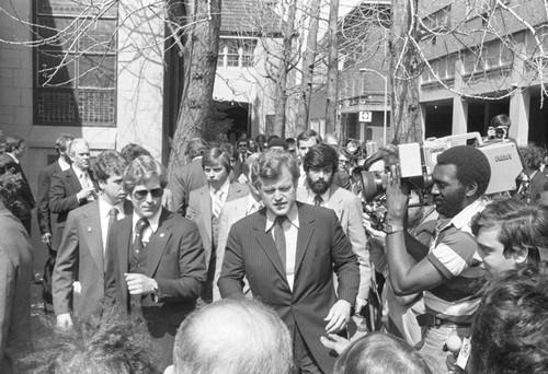 Ted Kennedy on campaign trail, ca.1980