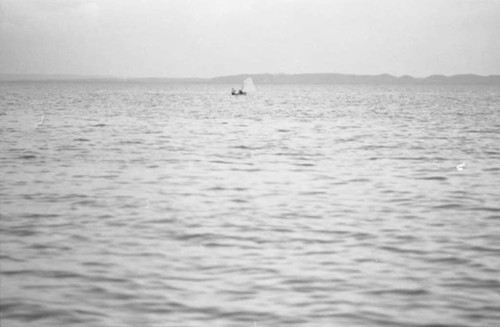 Sailing boat near the port, Cartagena, 1975