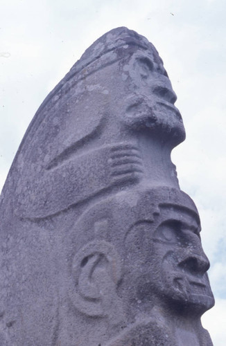 Double guardian stone statue, San Agustín, Colombia, 1975