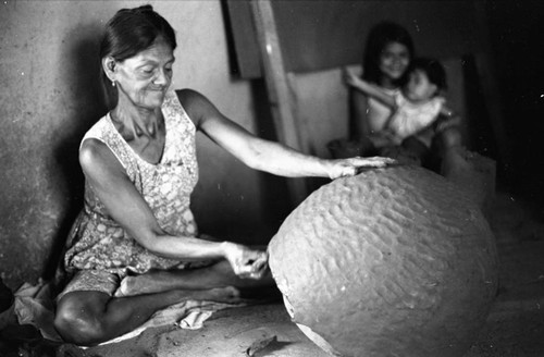 Artisan at work, La Chamba, Colombia, 1975