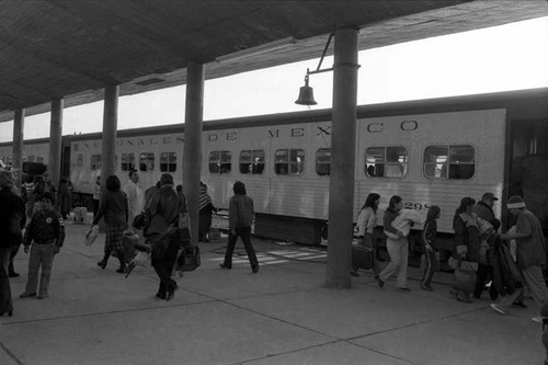 Boarding the train, Ciudad Juarez, 1983