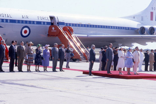 Queen Elizabeth II and the President President Miguel de la Madrid, Mexico, 1983