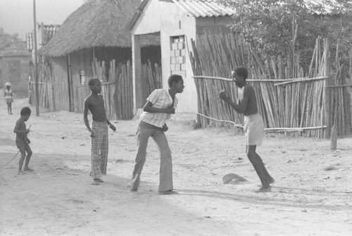 Boys playing in the street, San Basilio de Palenque, 1976