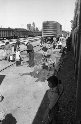 Train stop, Chihuahua, 1983