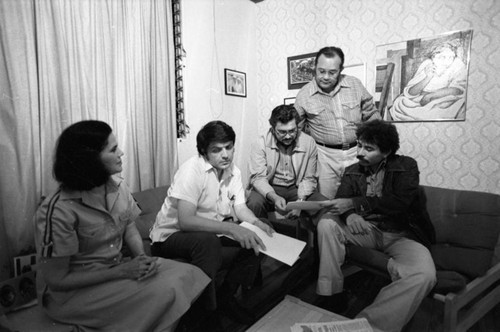 Junta members in a meeting, Nicaragua, 1979