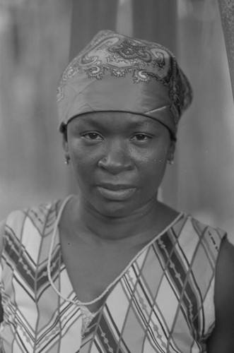 Woman portrait, San Basilio de Palenque, 1976