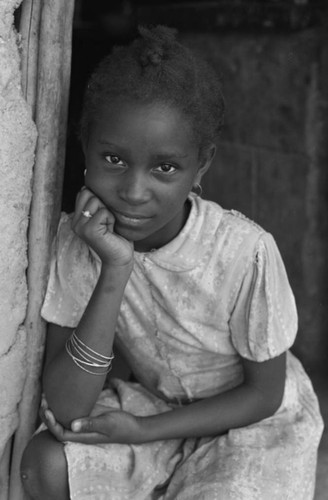 Girl's portrait, San Basilio de Palenque, 1976