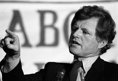 Ted Kennedy on campaign trail, ca.1980