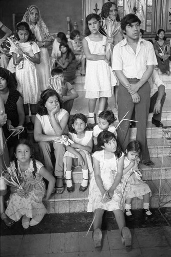 A group of people at Palm Sunday mass, San Salvador, 1982