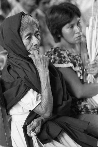 Two generations at church, San Salvador, 1982