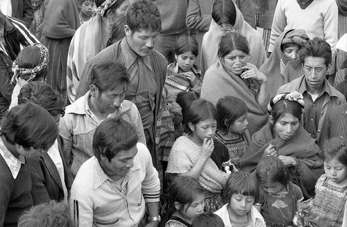 Mayan civilians at a cemetery, Chimaltenango, 1982