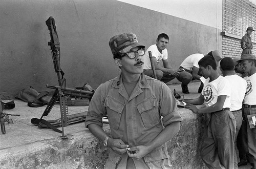 U.S. military advisor working at Salvadoran military base, Ilopango, 1983