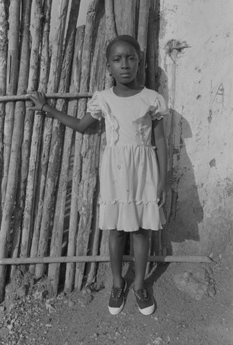 Girl posing for a portrait, San Basilio de Palenque, ca. 1978