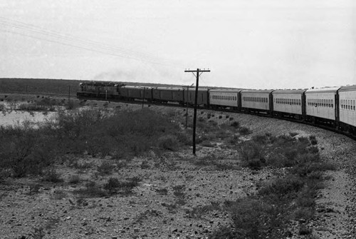 Landscape view of a train, Chihuahua, 1983