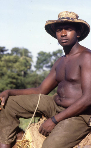 Man on a mule, San Basilio de Palenque, 1976