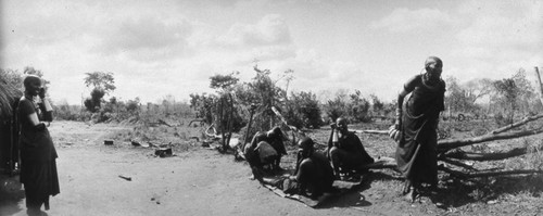 Villagers outdoors, Tanzania, 1979