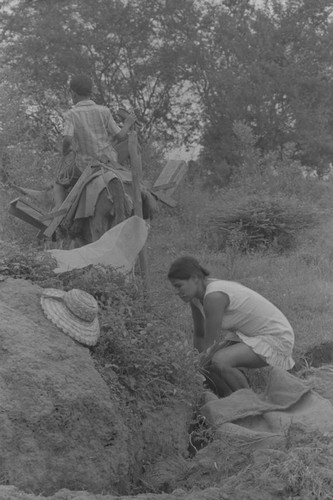 Woman extracting clay, La Chamba, Colombia, 1975