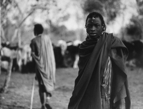 Villagers outdoors, Tanzania, 1979